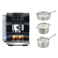 Jura Z10 Automatic Coffee & Espresso Machine - Diamond Black + Aava - Elements Pot & Pans Bundle